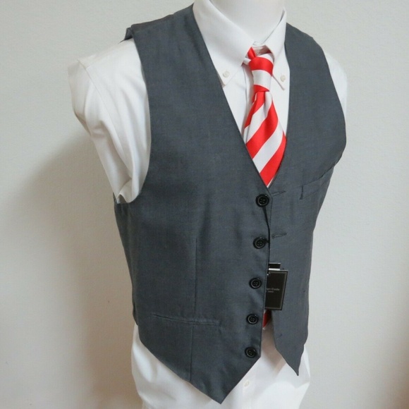 New Sz M Gray Sovereign Code Mens #484 Suit Vest - Picture 2 of 8